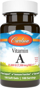 Carlson Vitamin A Nat 25000iu 100 Sg