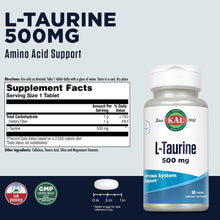 Load image into Gallery viewer, KAL L-Taurine 500 mg 60 T
