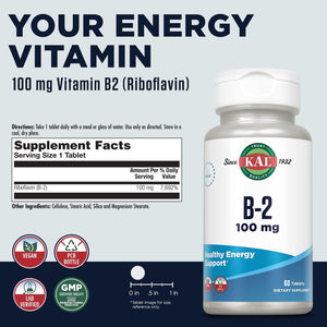 KAL Vitamin B-2 100 mg 60 T