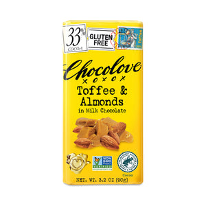 Chocolove Toffee & Almonds in Milk Chocolate 3.2oz