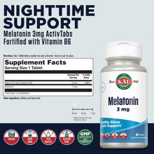 Load image into Gallery viewer, KAL Melatonin 3 mg 60 T
