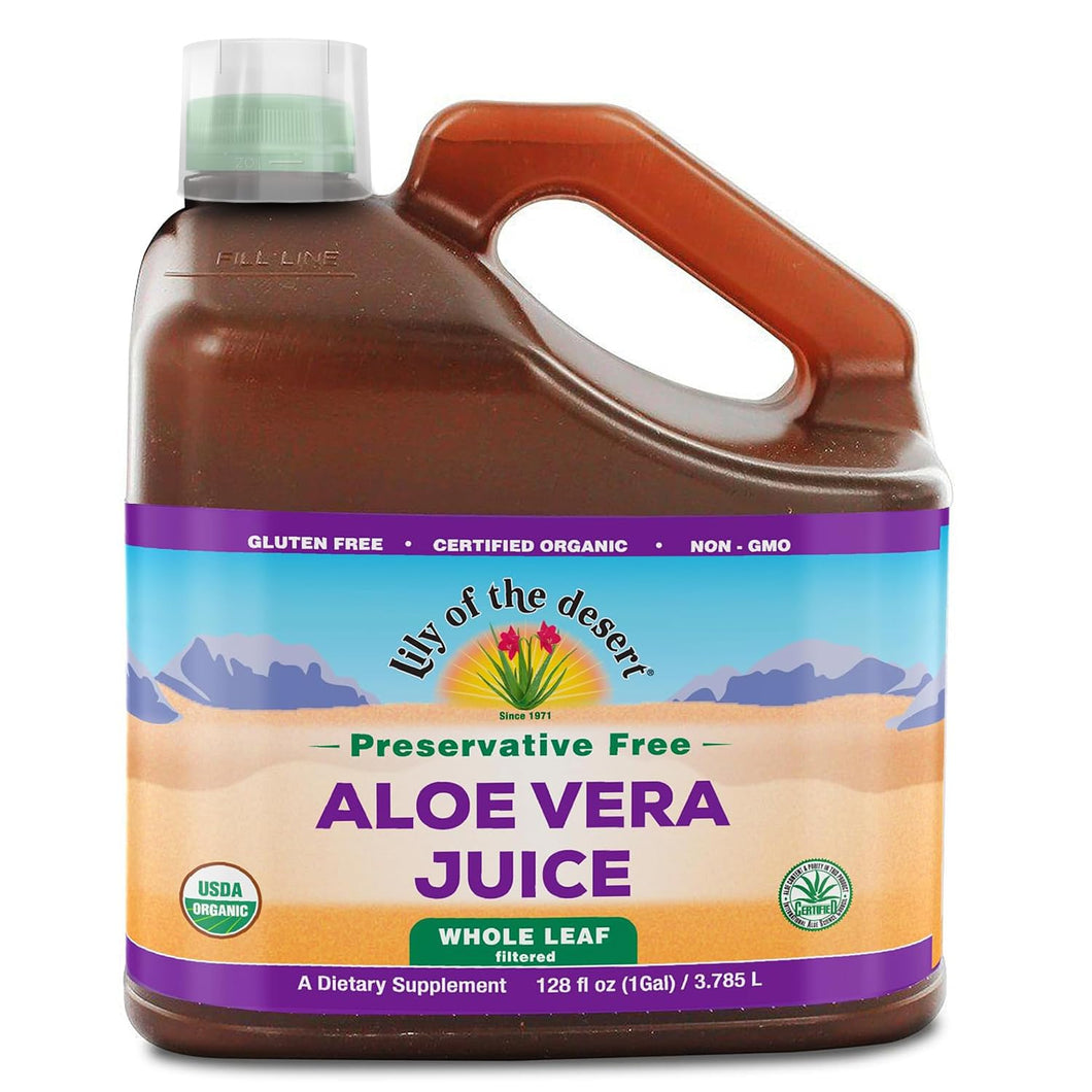 Lily of the Desert Aloe Vera Jce No Presrv Whl Lf Og 128 Oz