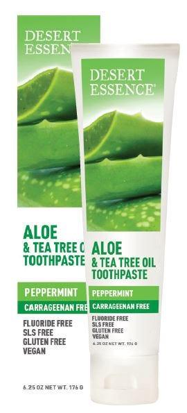 Desert Essence Aloe & Tea Tree Oil Toothpaste Peppermint