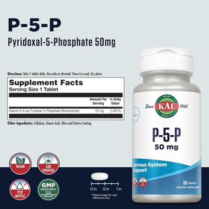 KAL P-5-P Vitamin B6 50 mg 50 C