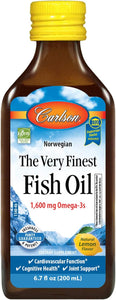 Carlson Very Finest Fish Oil Lmn 6.7 Oz
