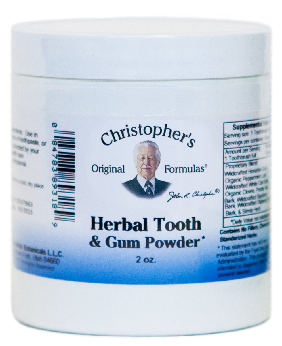 Herbal Tooth Pwd Christopher 2oz