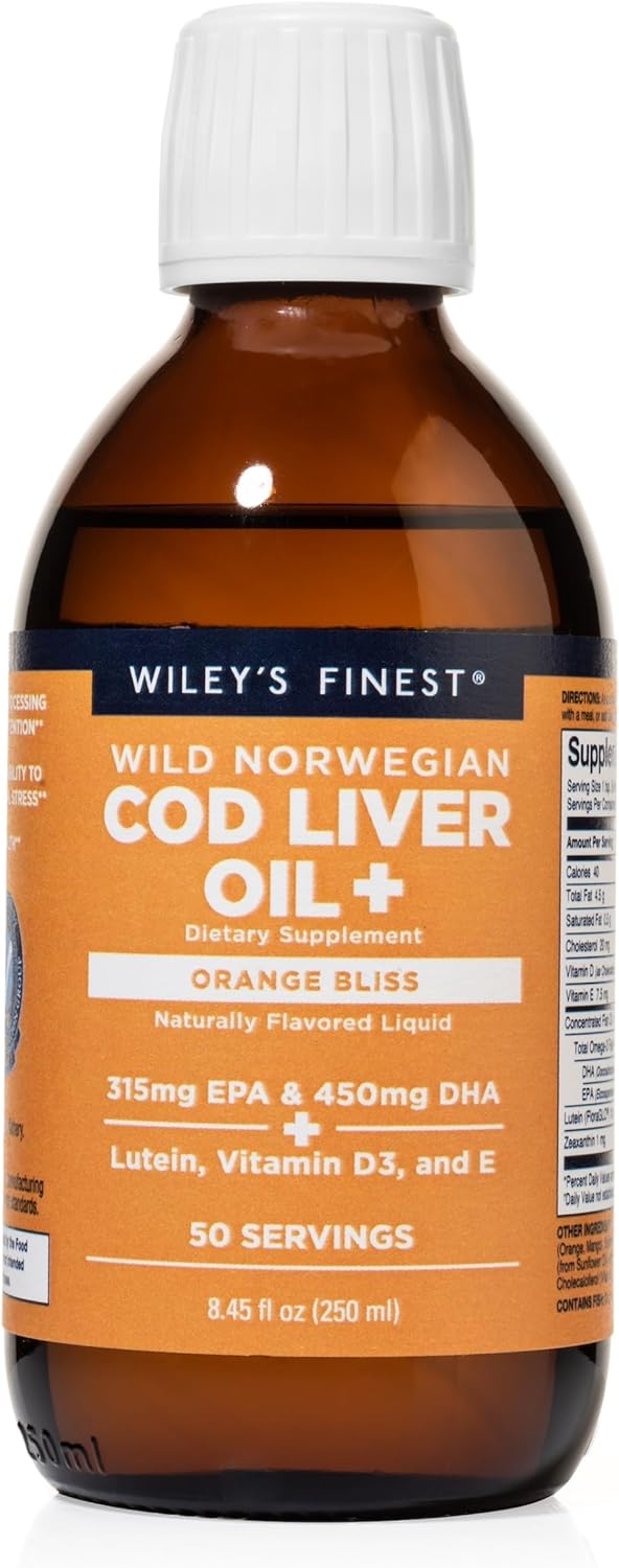 Cod Liver Oil+ Orange Flavored Wild Norwegian