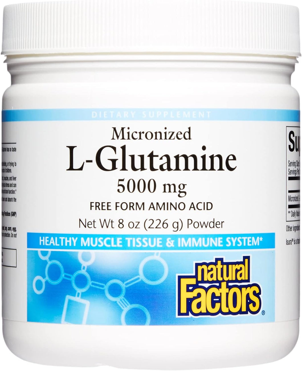 Natural Factors L-Glutamine Drink Mix 5000mg 8oz