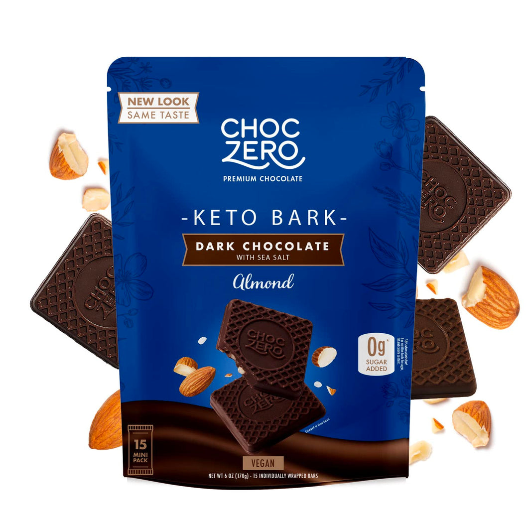 Choc Zero Keto Bark Dark Chocolate Almond