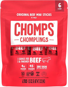 Chomps Chomplings Mild Beef 6 stick pack