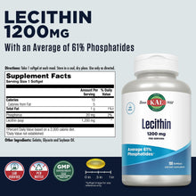 Load image into Gallery viewer, KAL Lecithin 1200 mg 100 SG
