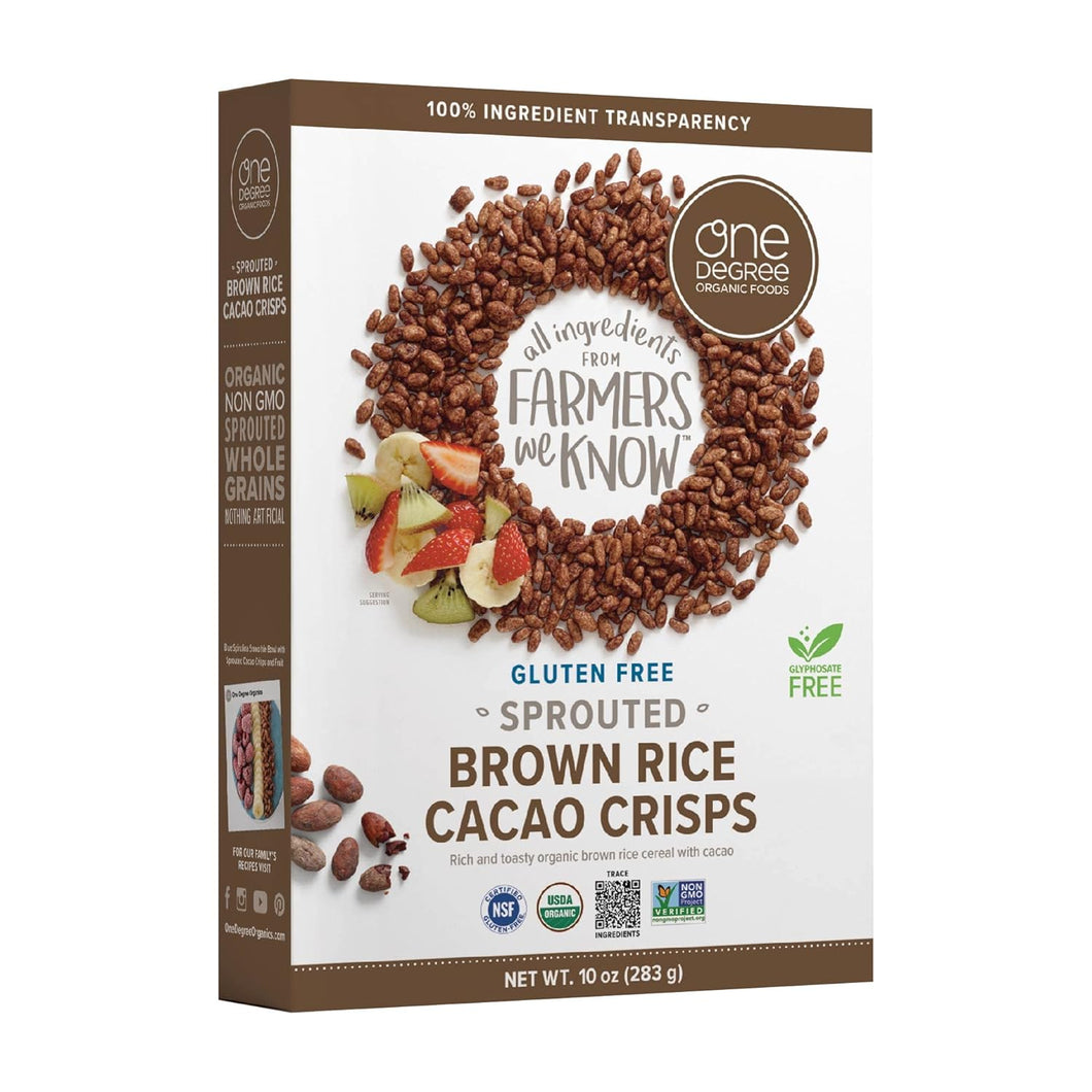 Brown Rice Cacao Crisps Sprouted One Degree