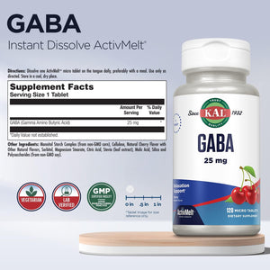 KAL GABA Cherry Flavor 25 mg 120 T