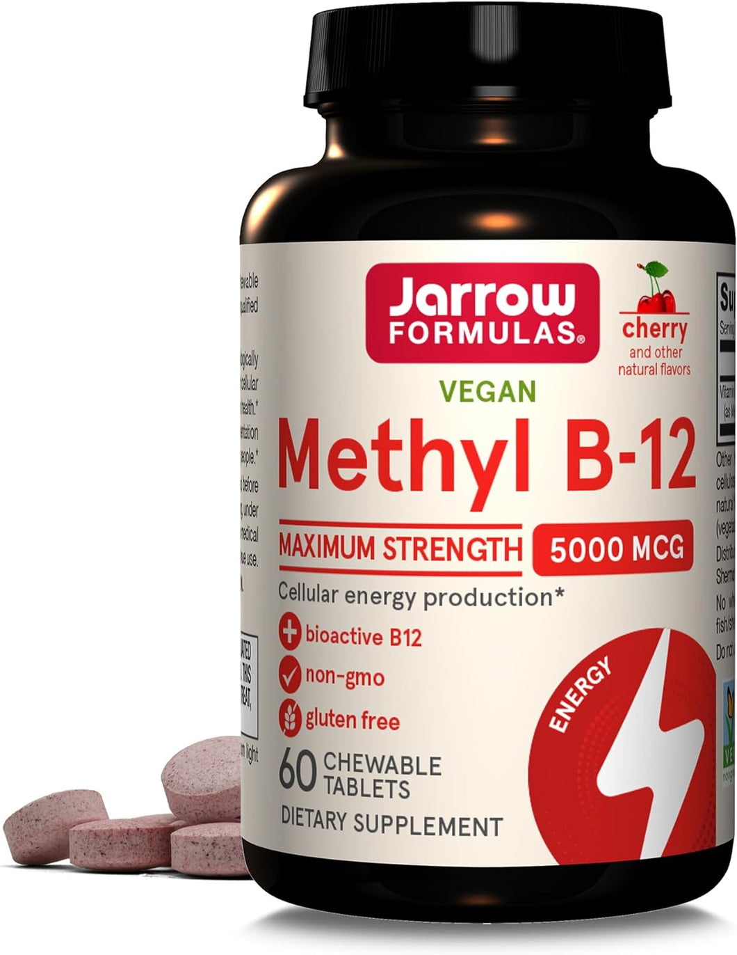 Jarrow Vegan Methyl B-12 Cherry Flavor 60ct