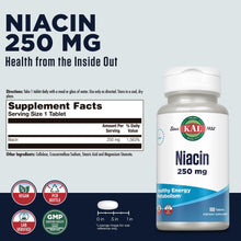 Load image into Gallery viewer, KAL Niacin 250 mg 100 T
