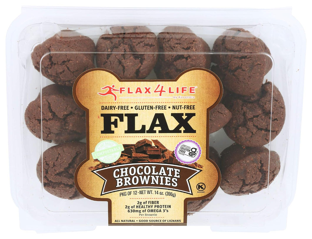 Flax4life Chocolate Brownies 12 Ct 14 Oz
