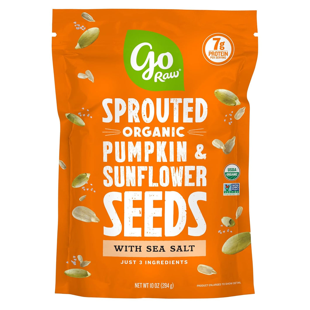 Go Raw Organic Sprouted Pumpkin Sunflower Seeds 10oz