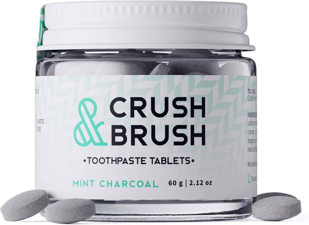 Crush & Brush Toothpaste Tablets Mint Charcoal
