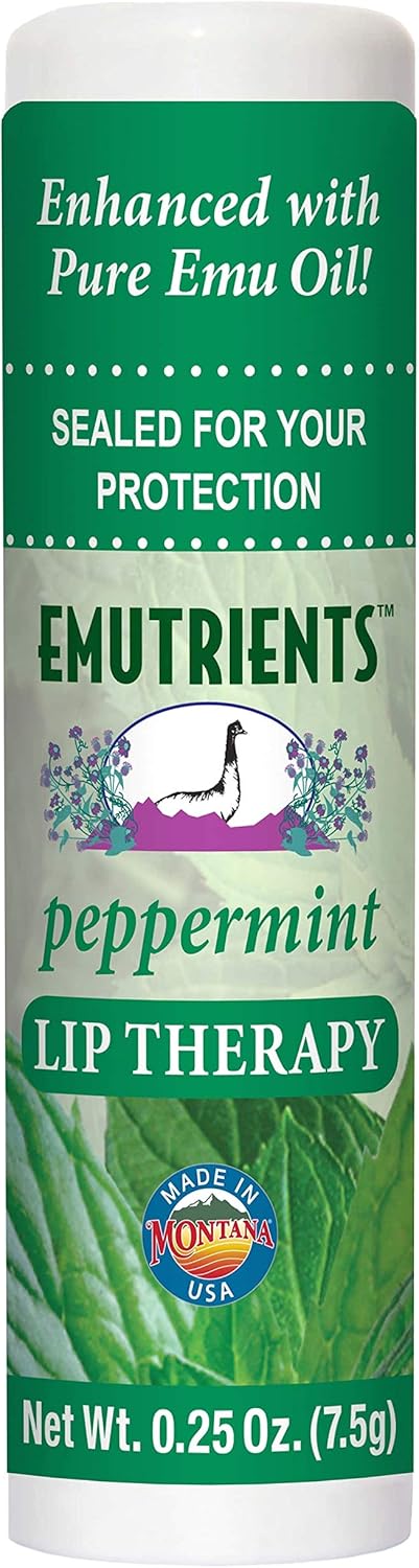 Emutrients Lip Therapy Peppermint with Emu Oil 0.25 oz