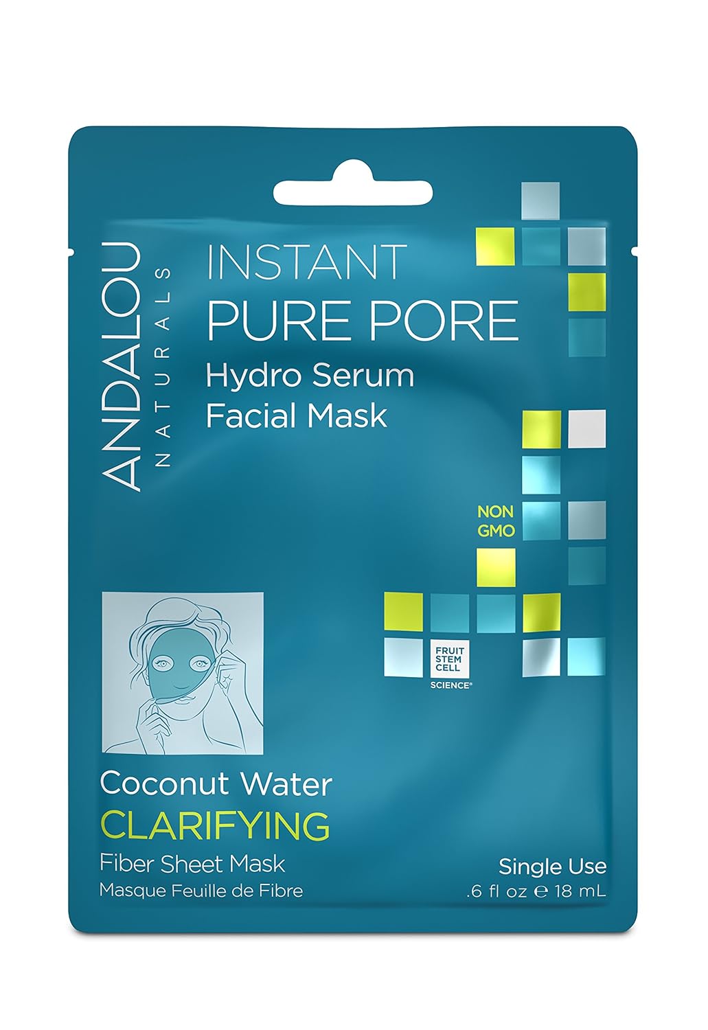 Instant Pure Pore Hydro Serum Facial Mask Andalou Naturals