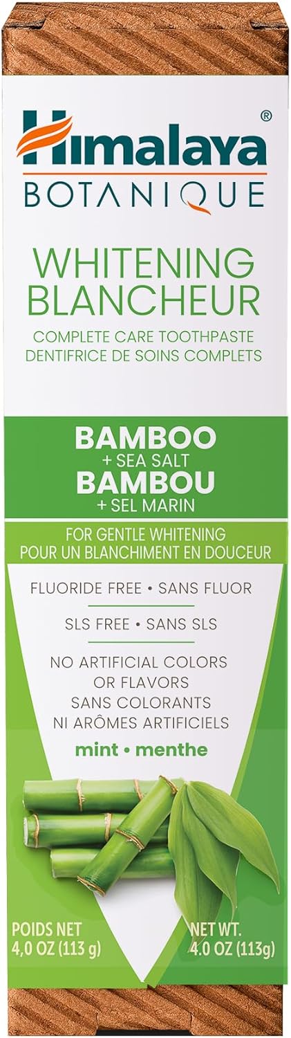 Himalaya Whitening Toothpaste w/ Bamboo + Sea Salt 4oz