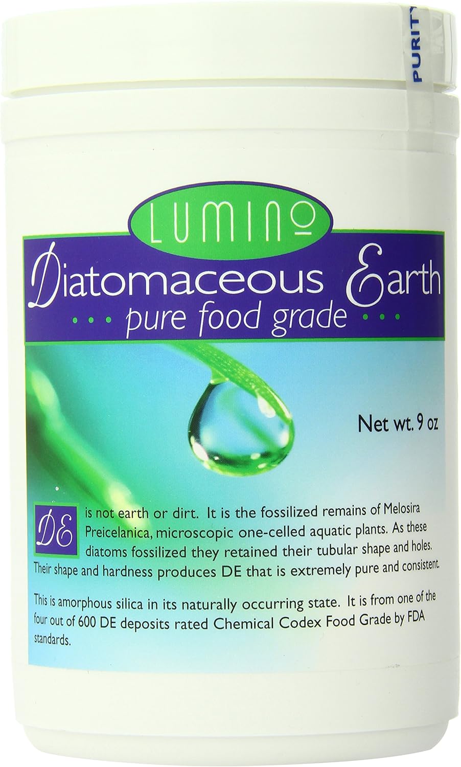 Lumino Diatomaceous Earth Pure Food Grd 9 Oz