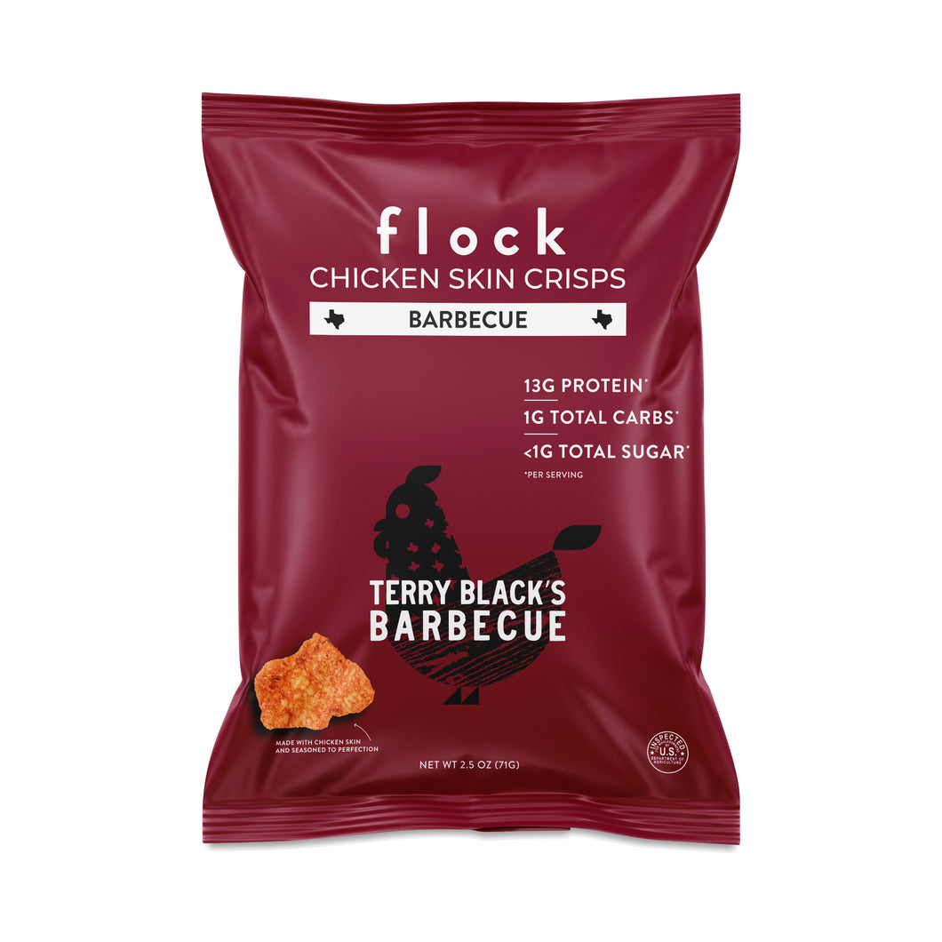 Flock Chicken Skin Crisps Barbecue 2.5oz