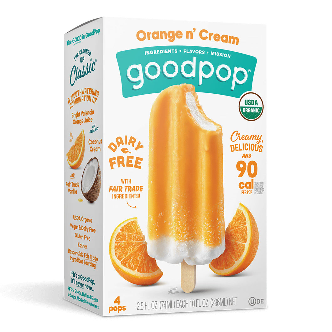 Goodpops Organic Popsicles Orange n' Cream