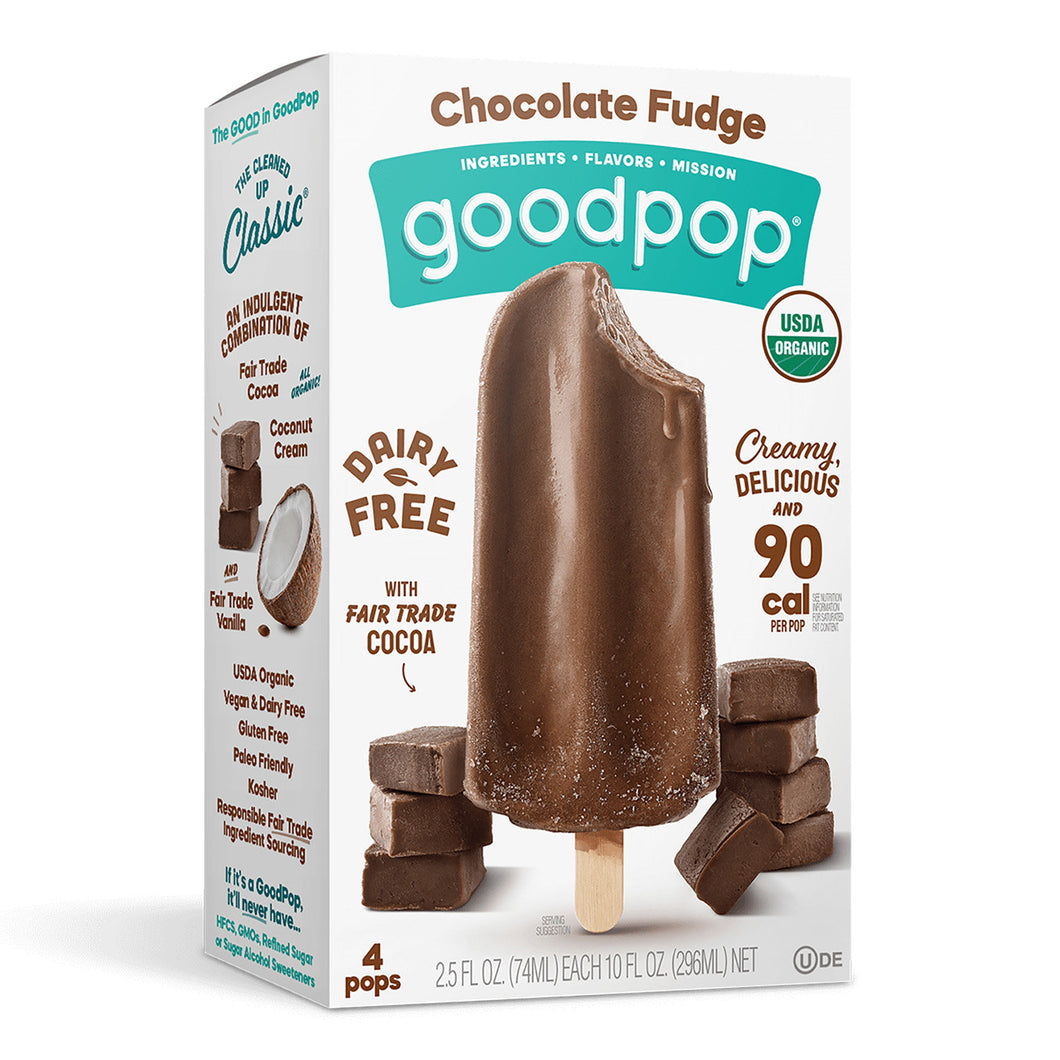 Goodpops Organic Dairy-Free Frozen Bar Chocolate Fudge