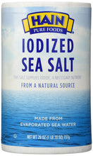 Load image into Gallery viewer, Hain Sea Salt Iodized 26oz
