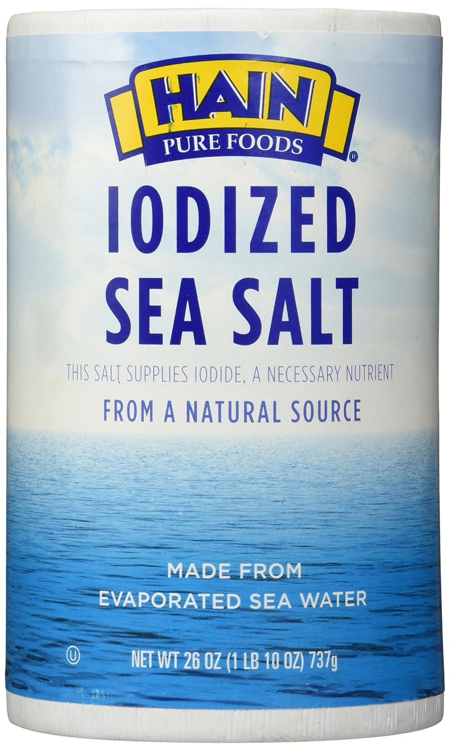 Hain Sea Salt Iodized 26oz