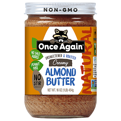 Once Again Unsweetened & Roasted Creamy Almond Butter 16oz