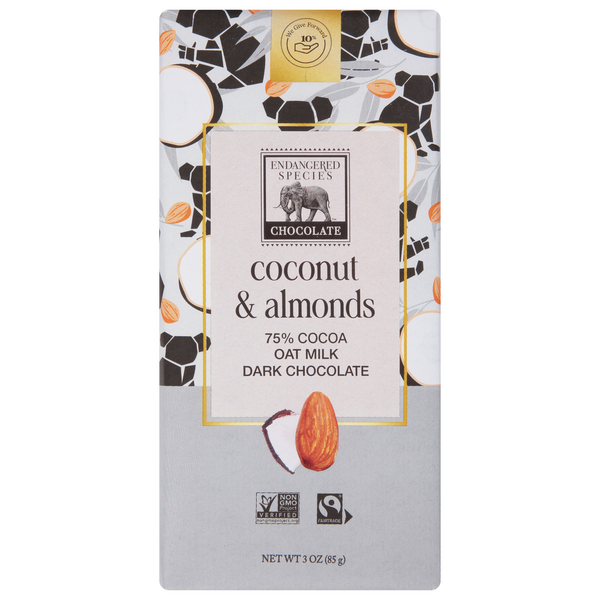 ENDANGERED Coconut & Almond Milk Chocolate Bar 3oz