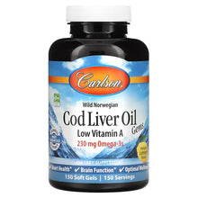 Load image into Gallery viewer, Carlson Cod Liver Oil Low A 150 Sg
