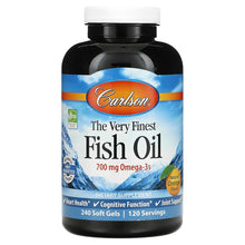 Load image into Gallery viewer, Carlson Very Finest Fish Oil Orng 240 Sg
