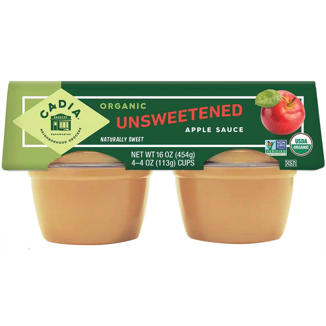 Cadia Organic Unsweetened Apple Sauce 4ct-4oz cups