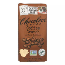 Load image into Gallery viewer, Chocolove Coffee Crunch Dark Chocolate 3.2oz
