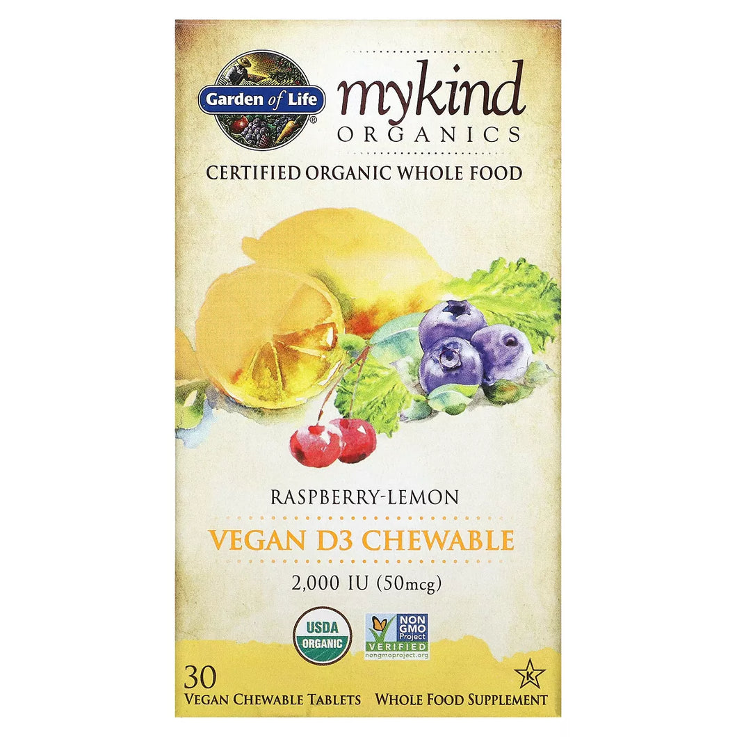Garden Life Mykind Org 2000iu Vgn D3 Og 30chw