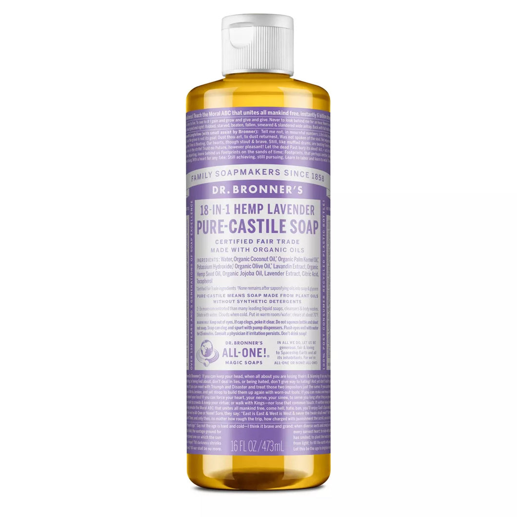 Dr Bronners Lavndr Pure Castile Soap Ogc 16oz