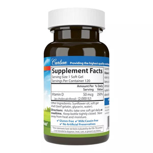 Carlson Vitamin D3 2000iu 120 Sg