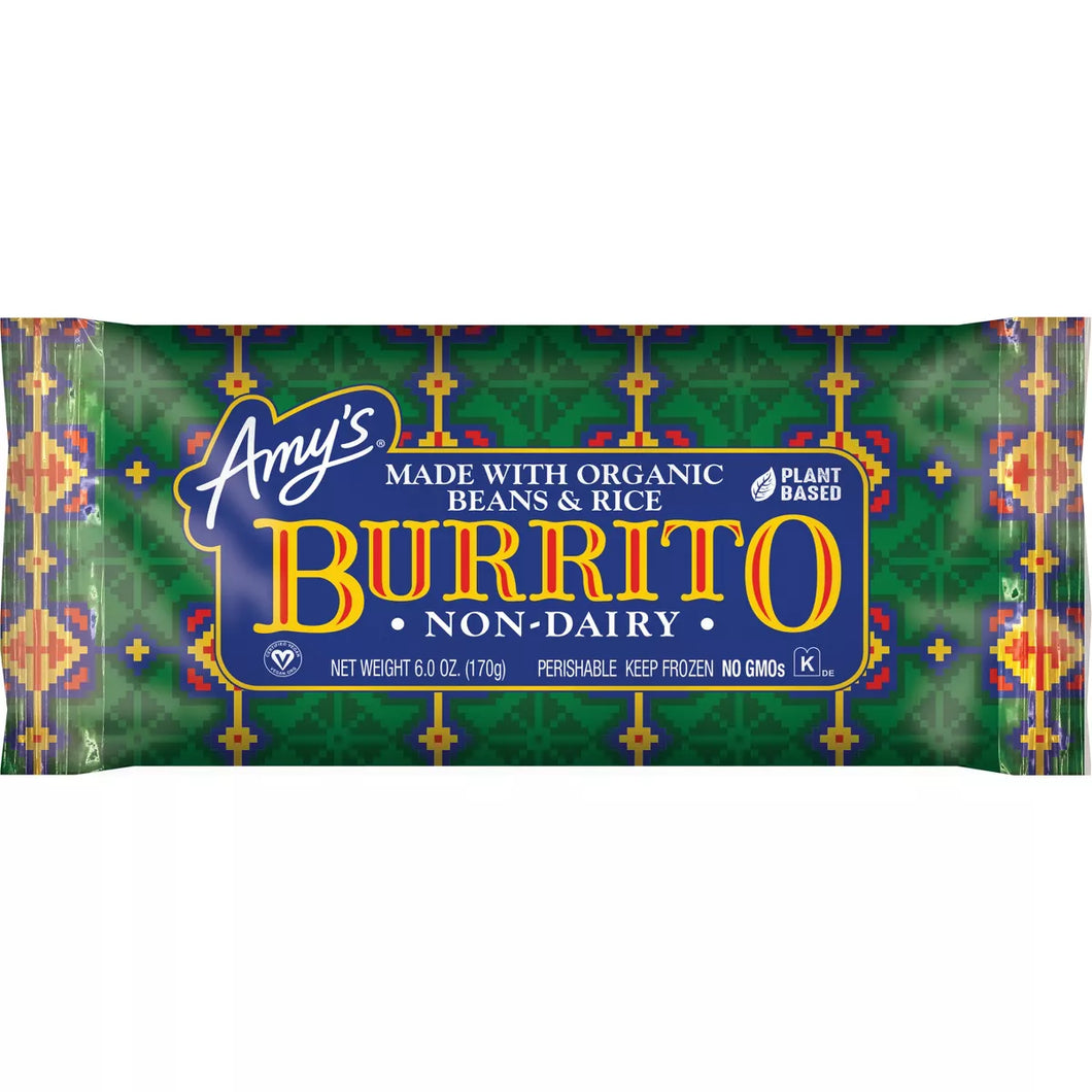 Amy's Burrito Organic Bean & Rice Non Dairy Burrito