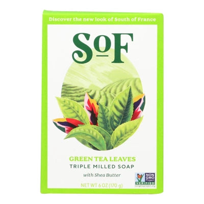 SoFresh Triple Milled Soap Green Tea Leaves 6 oz