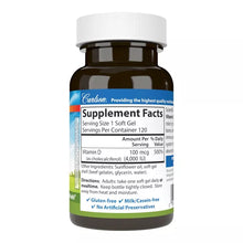 Load image into Gallery viewer, Carlson Vitamin D3 4000iu 120 Sg
