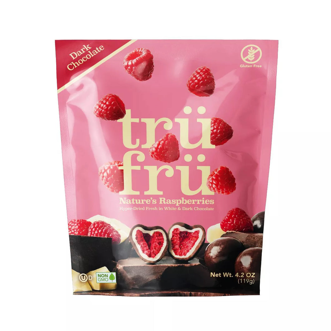 Dried Dark Chocolate Raspberries TruFru