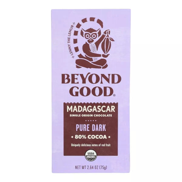 Beyond Good Organic Pure Dark Chocolate 2.64oz