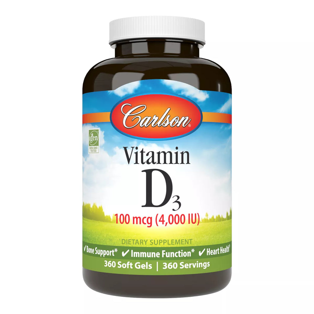 Carlson Vitamin D3 4000iu 360 Sg
