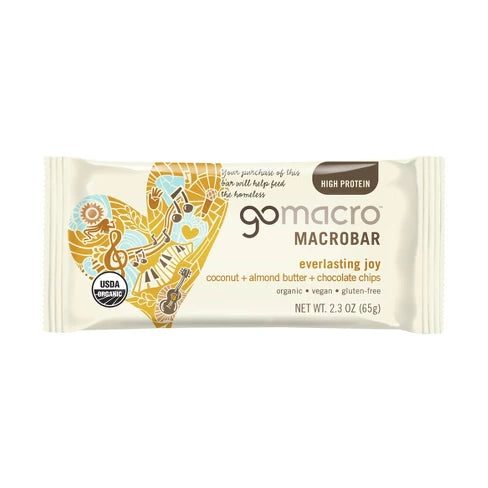 Gomacro Macrobar Coconut Almond Butter Chocolate Chip 2.3oz