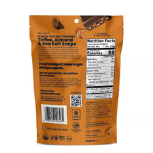Load image into Gallery viewer, Dark Chocolate Toffee, Almond, &amp; Sea Salt Snaps Chocxo
