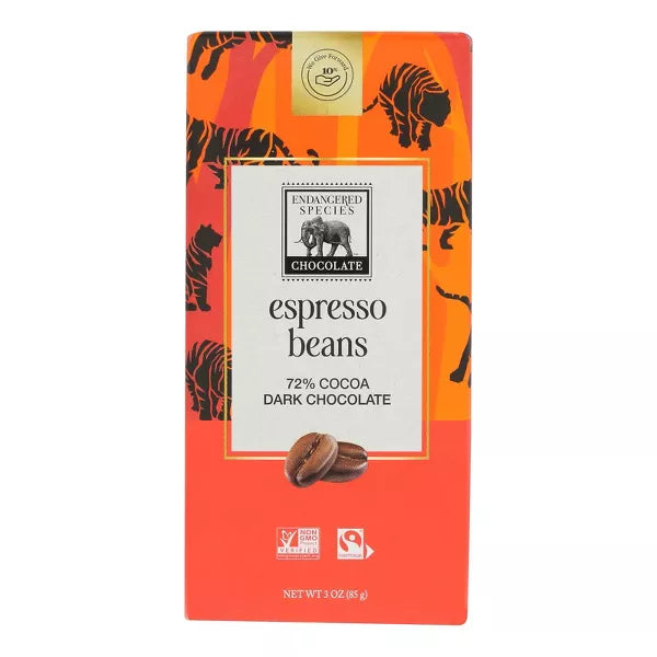 Endangered Dark Choc Espresso Beans 3oz