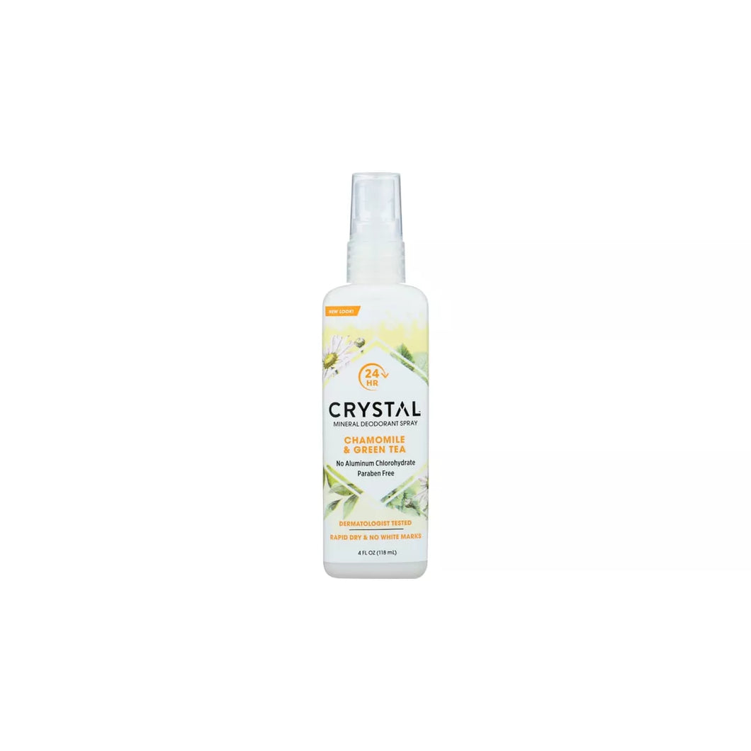 Crystal Ess Spray Cham Green Tea Deod 4 Oz
